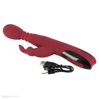 Vyhřívaný rotační přirážející vibrátor You2Toys RABBIT red