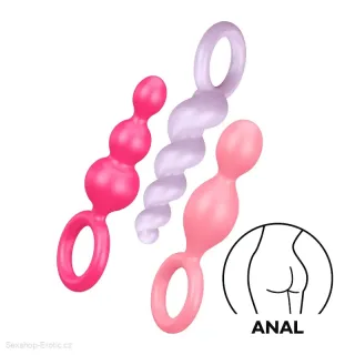 Sada análních kolíků SATISFYER 3ks multi color