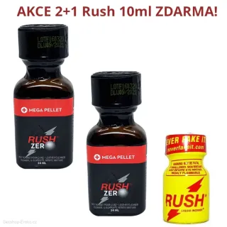 Poppers RUSH ZERO 24 ml AKCE 2+1 ZDARMA