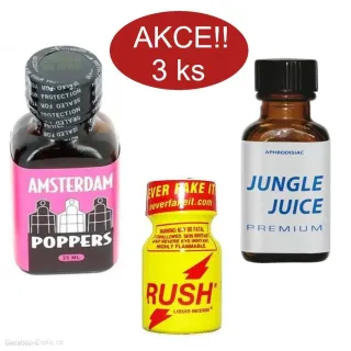 POPPERS akční balíček Amsterdam Jungle Rush 3ks