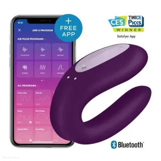 Vibrátor pro páry Satisfyer Double Joy violet